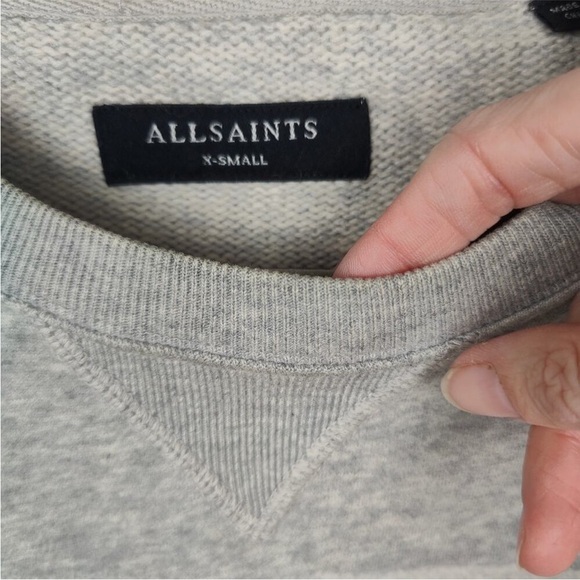 All Saints Light Gray Crewneck Sweater - Picture 2 of 3